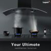 Elega-90 Auto Clean Wall Mounted Chimney  (Black 1300 CMH)