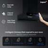 Evora-60 Auto Clean Wall Mounted Chimney  (Black 1350 CMH)