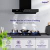 Evora-75 Auto Clean Wall Mounted Chimney  (Black 1350 CMH)