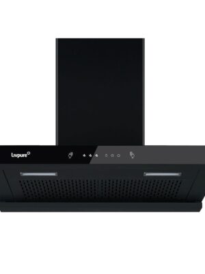Evora-90 Auto Clean Wall Mounted Chimney  (Black 1350 CMH)