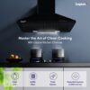 Airis-60 Wall Mounted Chimney  (Black 1000 CMH)