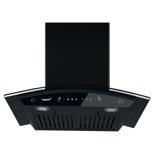 Elega-60 Auto Clean Wall Mounted Chimney  (Black 1300 CMH)
