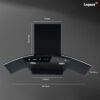 Swift-90 Auto Clean Wall Mounted Chimney  (Black 1400 CMH)