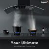 Swift-90 Auto Clean Wall Mounted Chimney  (Black 1400 CMH)